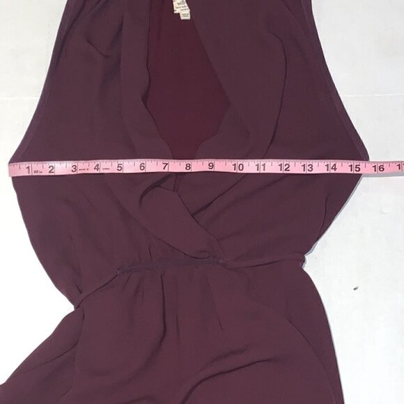 Aritzia WILFRED Burgundy Red Draped Neckline Sabine Mini Dress Size XXS - Picture 11 of 16